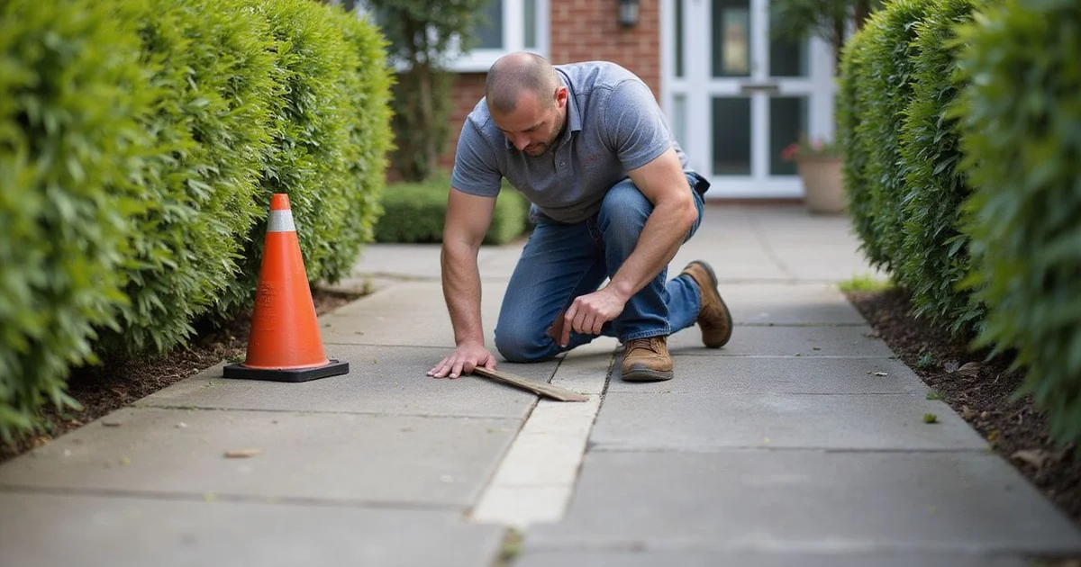 When a sunken driveway or patio becomes a safety problem